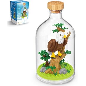 Thcbme Bird Animals Building Block Toy Set, Parrot, Swallow, Eagle, Creative Set to Build and Display, Compatible with Lego 6254100 Building Accessory, Great Gift for Kids with Ages 6+(Magpie 489pcs)