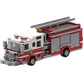 Firetruck Building Blocks Set, Small Firemech Model Kit, Fire Engine Toy Set, 422 Pcs Bedroom Decorations, Gift for Boys and Girls Adults Christmas and Birthday.