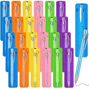 Tinlade 48 Set Christian Pens Bible Verse Pens Religious Pens Bible Verse Pens Includes 24 Christian Pens and 24 Felt Pen Sleeve for Journal Notebook Writing Office Supplies(Christian Style)