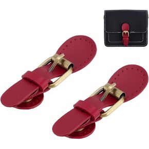 PH PandaHall PU Leather Sew-On Toggles Closures, Bisque Leather Buckles Sew on Purse Tab Closure Roller Buckles