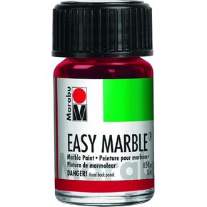 Marabu Easy Marble Paint - Red Metallic - قم بتزويد نيرانك الفنية بشغف مكثف وفلور من هذا اللون الأحمر المعدني الحي - 15 مل