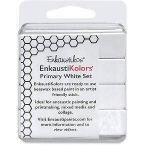 Enkaustikos enkaustikolors مجموعة بيضاء أولية من 4 عصي encaustic