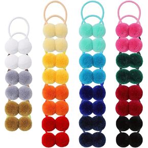 Gshllo 30 pcs صغيرة بوم بوم ترابطات الشعر لطيف جرو عصابات الشعر الكلب الاستمالة الشعر الملونة ملونة الكلب عصابات الكلب المطاط الفطائر بوم بوم ملحقات الشعر للقطط الجرو
