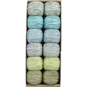 Valdani Pearl Cotton Ball Size 8 73yd Two in The Caribbean