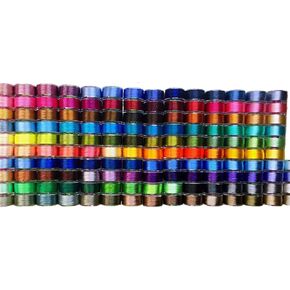 144pcs/الألوان مسبقا تطريز البكرات ترسيط مجموعة المواضيع. 40 بالوزن حجم المواضيع بكرات لآلة التطريز: شقيق/Babylock/Janome/Singer/Pfaff/Bernina/Elna