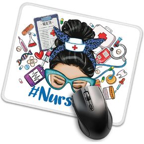 Nurse Life Funny Mouse Pad for Desk, Graduation Gifts for Nursing Student, Registered Nurse Gifts for Women, Nurse Week Appreciation Gifts, Mouse Mat for Healthcare Worker Office