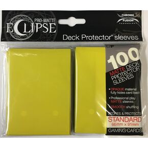 Ultra Pro Matte Eclipse Lemon Yellow Standard Deck Protector (100 Count Pack)