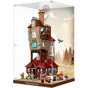 علبة عرض أكريليك لـ Lego Harry Potter The Burrow - Edition 'Collectors ، Clear Disproof Display Box متوافق مع Lego 76437 (فقط المربع ، وليس النموذج