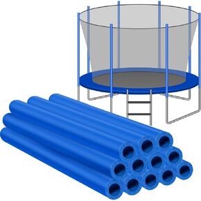 12PCS Rubber Trampoline Pole Covers, 1.26 Inch Diameter Trampoline Replacement Poles, Protective Trampoline Pole Rubber Sleeves for Safe Protection Trampoline Accessories
