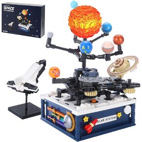 Solar System Model Building Blocks Sets Earth Moon and Sun Orrery Toy Educational Toys for Science Experiments Learning Kits 775 Pieces Gift for Kids