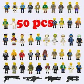 50 PCS Figure ، Minifigure Stuffer Toys Building مجموعات ، ألعاب لبناء الجيش WW2 ، مجموعات أسلحة على طراز الجندي الألماني العسكري