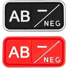 نوع الدم التصحيح 3D PVC المطاط A+ B+ AB+ O+ إيجابي A- b- ab- o- patch patch patch diy reacblem medic medic medical ad spatch smit