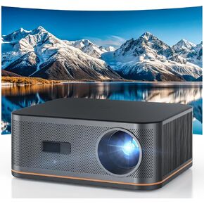 [AI Auto Focus/4K Support] Projector with WiFi 6 and Bluetooth 5.2, HAPPRUN 1000 ANSI Lumens Outdoor Movie Projector, 4P/6D Keystone, 50% Zoom&300" Screen, Home Theater Projector for Phone/TV Stick/PC
