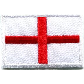 Flag of England St George's Cross Sumproidered Iron-On Patch Small S-1251
