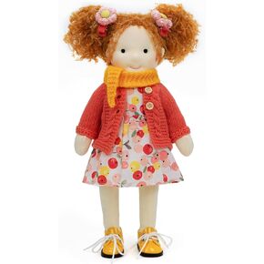 Doll Waldorf Dollade Rag Doll - جامعي الشخصيات الشخصية دمية أفخم للأطفال هدية عيد ميلاد مع حاضر جميل مربع hrabinella 12 "