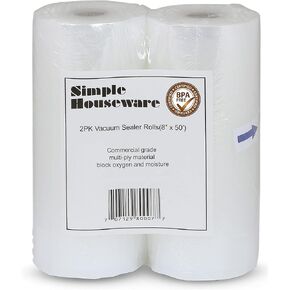 Simple Houseware 11"x50' Vacuum Sealer Bags Sous Vide Roll, BPA Free 2-Pack in Saudi Arabia