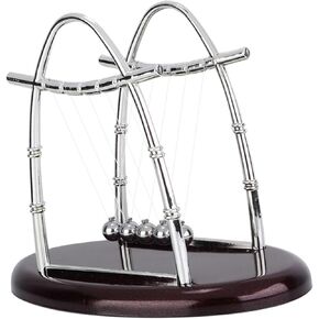 Newtons Cradle ، توازن كرات البندول يتأرجح الحركية الحركية في الفيزياء الأدوات الهادئة تهدئة الديكورات المكتبية لغرفة النوم غرفة المعيشة سطح المكتب تخفيف الإجهاد (S)