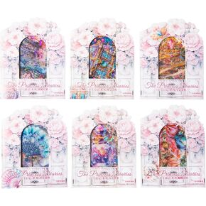 ملصقات سجلات سجلات Mafeloe Pet Pet Deco Deco Journaling Supplies لـ Junk Bullet Daily Planner ، 6 حزم ، 10 قطع كل سلسلة يوميات (TP-GZRJ-01)