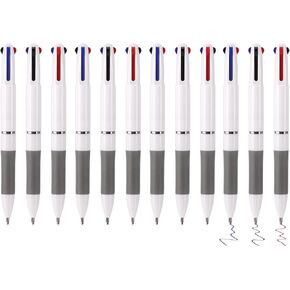 12pcs 3-in-1 Pallore Proper Pen 0.5 مم أقلام نقاط راقية للطلاب العاملين في مكتب ممرضة ، اللون الأحمر الأزرق الأزرق