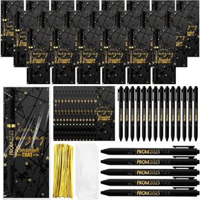 30 Set Prom 2025 Graduation Party Favors Black Gold Graduation Ballpoint Pens Gifts Class of 2025 Star Sign Bookmark Motivational Congratulation Cards for College High School Senior Grad