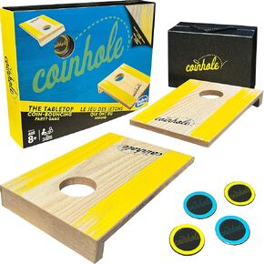 Hasbro Tabletop Coin Game Game | مجموعة لعبة سطح المكتب Cornhole | 2+ لاعبين ، جميع الأعمار (مجموعة ألعاب الحفلات)