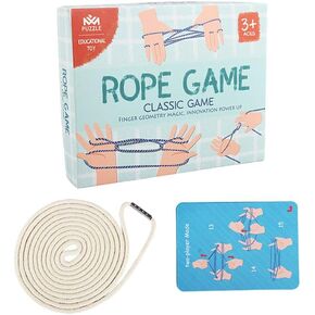 Cats Cradle String Braided Rope Educational String Plaything Hand String String Game with Hands Rope Beige Cooperative Games Rope Strings