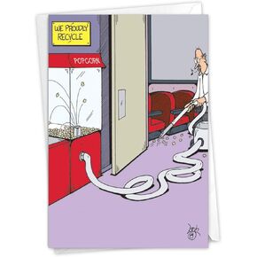 NobleWorks - 1 Funny Greeting Card for Birthdays - Funny Cartoons and Comics, Bday Celebration Notecard - Senior Bumper Stickers C2649BDG