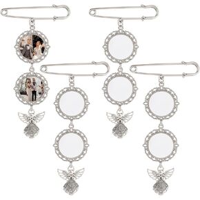 Framendino ، 4 Pack Sublimation Bank Banket Photo Charms Pin Poاق