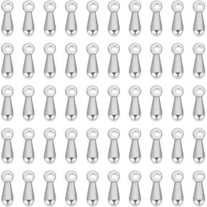 UNICRAFTALE Alloy 50pcs Extender Chain Terminator Tear Drop Dangle End Charms Stainless Steel End Piece Mini Bracelet Terminators for DIY Jewelry Findings Necklace Making