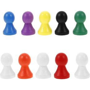 Toyandona 10pcs Pawns Pawns Small Wooden Pawns Poard Game Vices شخصيات شخصيات متعددة الألوان بيادق شطرنج خشبية فقط قطع صغيرة من لعبة الخشب قطعة ألعاب ألعاب ألعاب لعبة