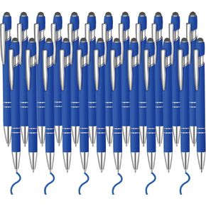 24 PCS قلم الحبر الأزرق الحبر مع نصيحة القلم 2 في 1 point pen 1.0 مم الحبر الأزرق القلم القلم القلم لزملاء العمل ، العائلة ، الزملاء ، المكتب (الأرجواني العميق)