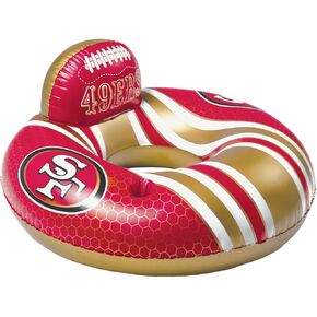Bigmouth San Francisco 49ers 42 "تطفو حمام سباحة قابلة للنفخ رسميًا على الأنبوب الداخلي للبالغين والمراهقين للبالغين والمراهقين.
