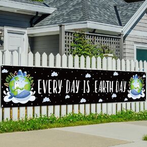 RVSTICTY Earth Day Decoritions كل يوم هو لافتة يوم الأرض لسياج ساحة الحديقة الأرض يوم الأرض تفضل ديكورات وتوريدات يوم الأرض للحفلات المنزلية