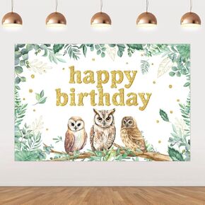 OWL BRIDNAL BACKDROP OWL OWL BIRDIDION DECREATIONS GOLDEN HAPPLE BRASHDROP WOODLAND BACKDROP FORTOR PRATTER