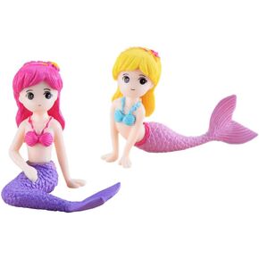 Exceart 4pcs مصغرة حورية البحر المناظر الطبيعية الزخرفة الزخرفة الزخرفة للزخارف DIY Crafts Fish Tank (لون عشوائي)