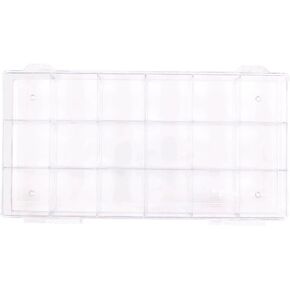 Craftelier - 18 Compartment Storage and Organisation Box for Storing Scrapbooking and Craft Supplies and Accessories | Size Approx. 28.8 x 11.5 x 3 cm (8.19" x 4.53" x 1.18")