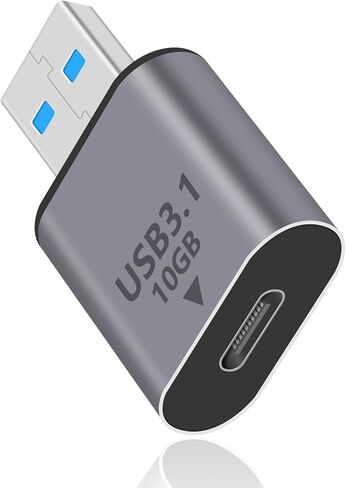 Duttek USB C Female to USB Female Adapter 3.1 Gen2, USB C Female to USB A Female Adapter, USB 3.1 A to USB Type C Adapter Double-Sided 10 Gbps Support Data Sync and Charging for Laptop, PC etc 1Pack in Kuwait