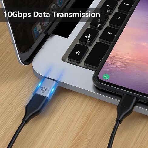 Duttek USB C Female to USB Female Adapter 3.1 Gen2, USB C Female to USB A Female Adapter, USB 3.1 A to USB Type C Adapter Double-Sided 10 Gbps Support Data Sync and Charging for Laptop, PC etc 1Pack in Kuwait