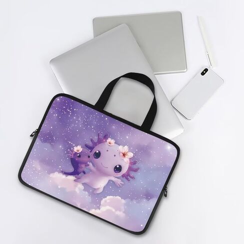 Galaxy Axolotl Laptop Sleeve Laptop Case with Handle for Teen Girls Protective Computer Bag Water Resistant 17 Inch Laptop Carrying Case Gift for Men Women for School Business in Saudi Arabia