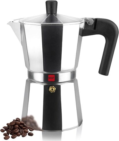 MAGEFESA KENIA - Stovetop Espresso Coffee Maker, 9 cups Size, make your own home italian coffee with this moka pot, made in extra thick aluminum, safe and easy to use, cafetera, café in Kuwait