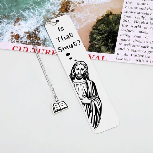 Is That Smutt Jesus Bookmark - Smutty Book Lovers Gifts, Marks for Reading Men, Bookish Items, Booktok Accessories, Reading Lovers Accessories, Jesus Merch, Christmas Bookmark for Readers in Saudi Arabia