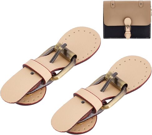 PH Pandahall Pu Leather Leather Toggles Flows ، أبازيم جلدية ثنائية البسيطة خياطة على أبازيم الأسطوانة الإغلاق المحفظة in Saudi Arabia