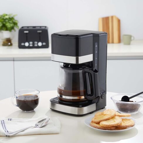 Amazon Basics 5 Cup Drip Coffee Maker with Glass Coffee Pot (0.8 Qt), Auto Shut-off, Auto Pause, Removable Filter Basket, Matte Black in Kuwait