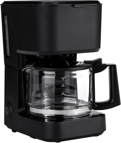 Amazon Basics 5-Cup Coffee Maker with Reusable Filter, Coffee Pot, Coffee Machine, Black and Stainless Steel in Saudi Arabia