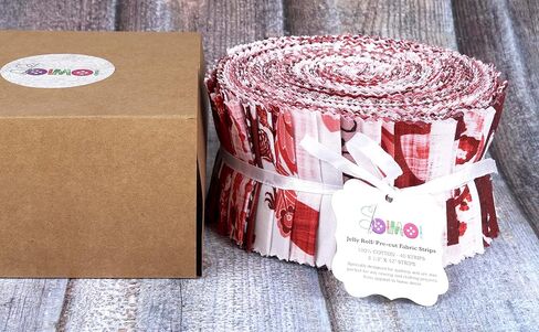 Soimoi Jelly Roll Fabrics لفضيح اللحف 40 Strip 2.5 بوصة حزم شرائح القطن ، ونسيج اللحف المثالي لمشروع الحرف ، لحاف Precut Fabirc ، شرائط قطنية حمراء للديكور ، بطانية- كتلة الطباعة in Kuwait