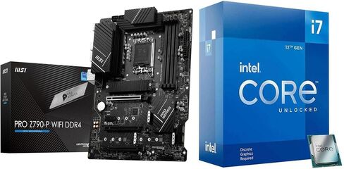 مجموعة اللوحة الأم لوحدة المعالجة المركزية INLAND Micro Center - Intel Core i9-12900K 16 نواة تصل إلى 5.2 جيجا هرتز غير مقفلة LGA 1700 معالج سطح المكتب مع رسومات مدمجة بالإضافة إلى اللوحة الأم MSI PRO Z790-P WiFi DDR4 in Kuwait