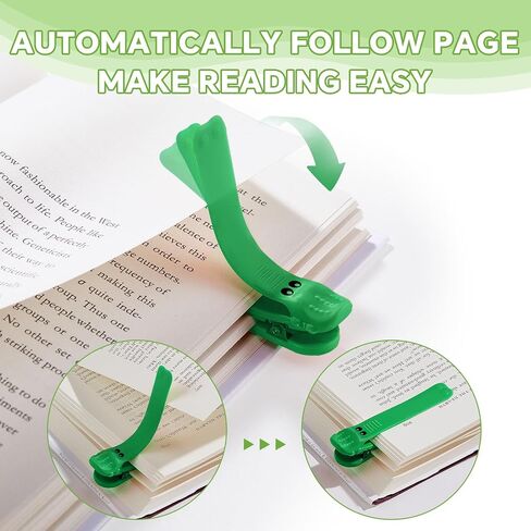 6Pcs Silicone Automatic Bookmarks, Unique Visualized Book Markers for Reading Women, Cute Alligator Clip Designs, Stay in Place and Follow as You Read, Reading Accessories Gifts for Book Lovers in Saudi Arabia