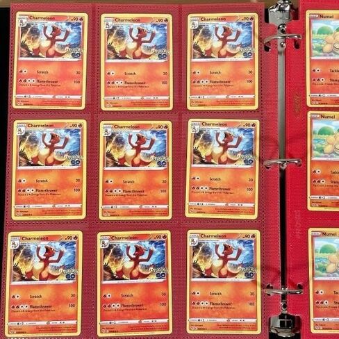 BCW Double-Sided 9-Pocket Pages Holder - 10 Red Pages | Trading Card Binder Sheets | Secure Side Loading | Ideal Card Storage and Display Solution in Saudi Arabia