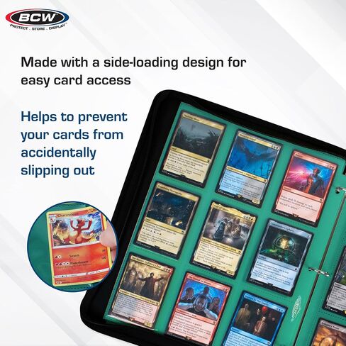 BCW Double-Sided 9-Pocket Pages Holder - 10 Red Pages | Trading Card Binder Sheets | Secure Side Loading | Ideal Card Storage and Display Solution in Saudi Arabia