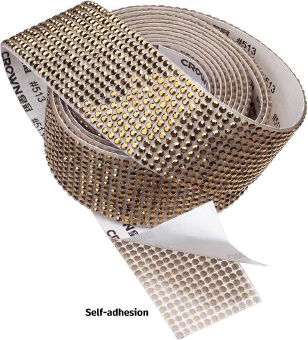 SUNYUN Well 2 Rolls 4 Yards Sparkle Shiny Crystal Diamond Self-Adhesive Bling Rhinestone Tape Glitter Ribbon for Arts Wedding Crafts Spray Paint DIY Party Decor Shoes(Bright Fushia,1.18 inch) in Saudi Arabia